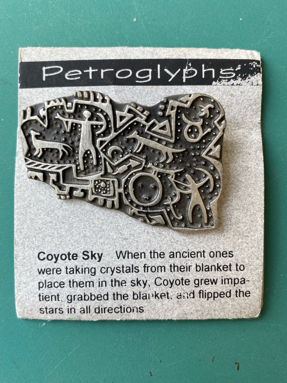 "Coyote Sky" Pewter Brooch, by Alice Warder Seely. "Urban Fetishes" collection